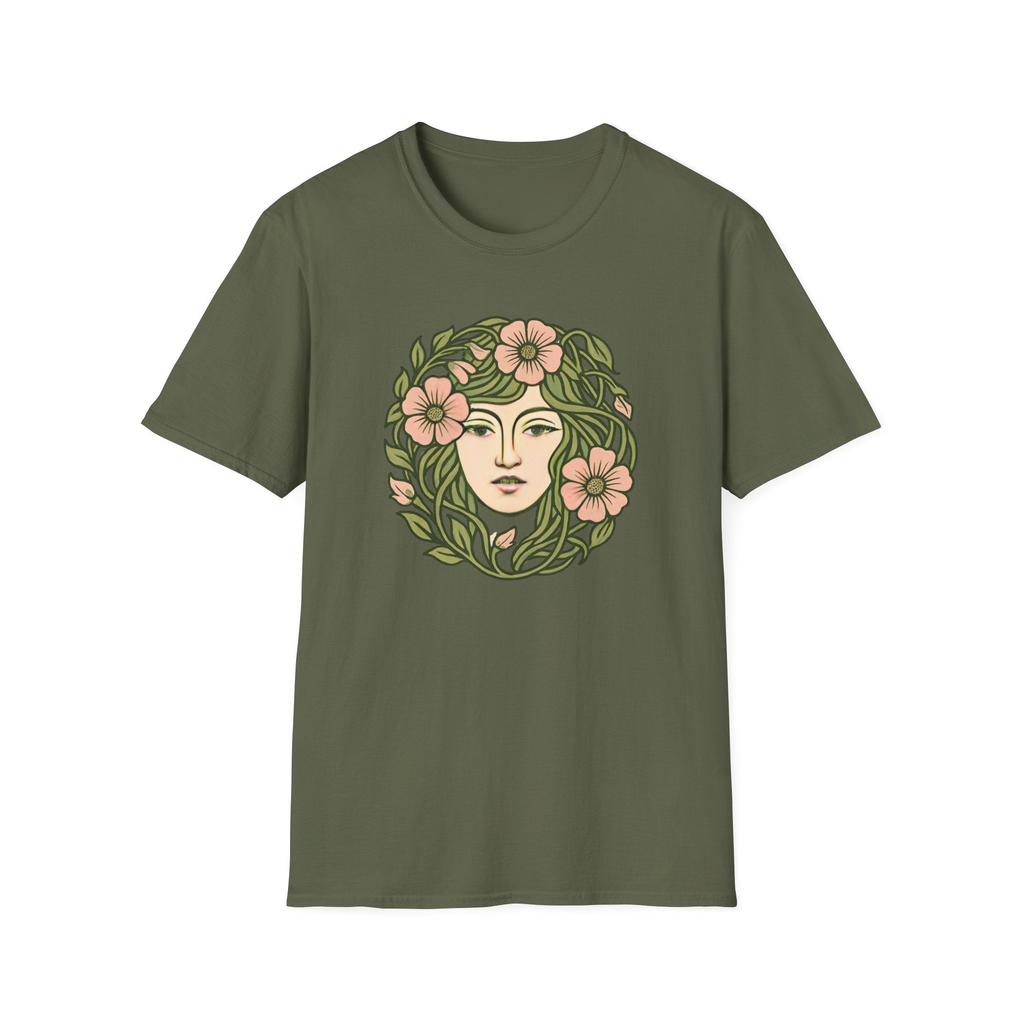 Floral Crown Portrait T-Shirt