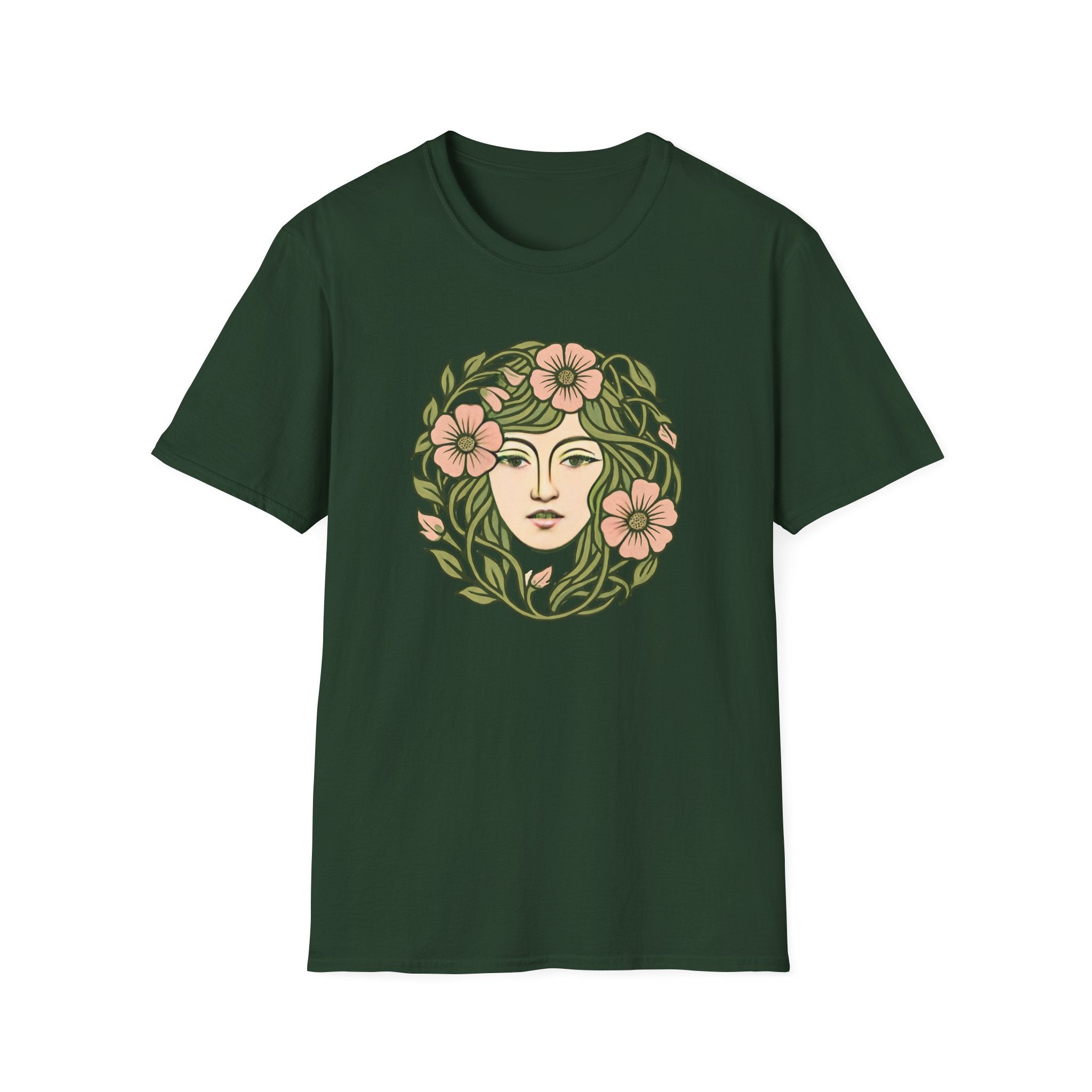 Floral Crown Portrait T-Shirt